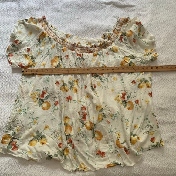 NEW Maurices floral off shoulder stretch casual lightweight flowy shirt top - Picture 8 of 9